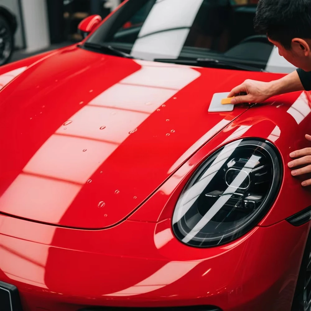New TPU Color PPF Wrapping Paint Protection Film Color Changing Film Red Glossy Car Films Beauty
