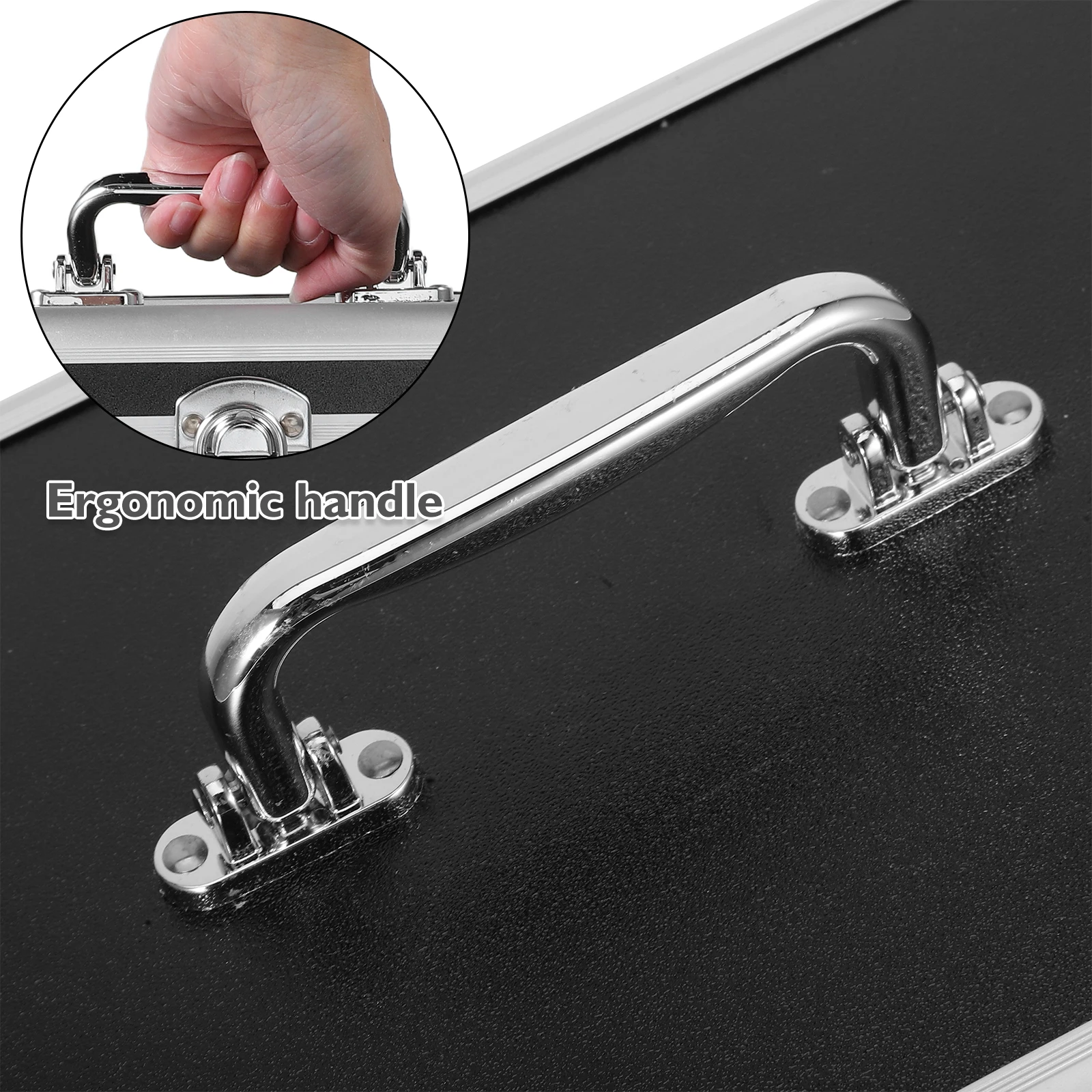 Caja de herramientas de aleación de aluminio, estuche rígido portátil, contenedor de almacenamiento de mano, maletín de Metal portátil para viajes en casa, trabajo al aire libre
