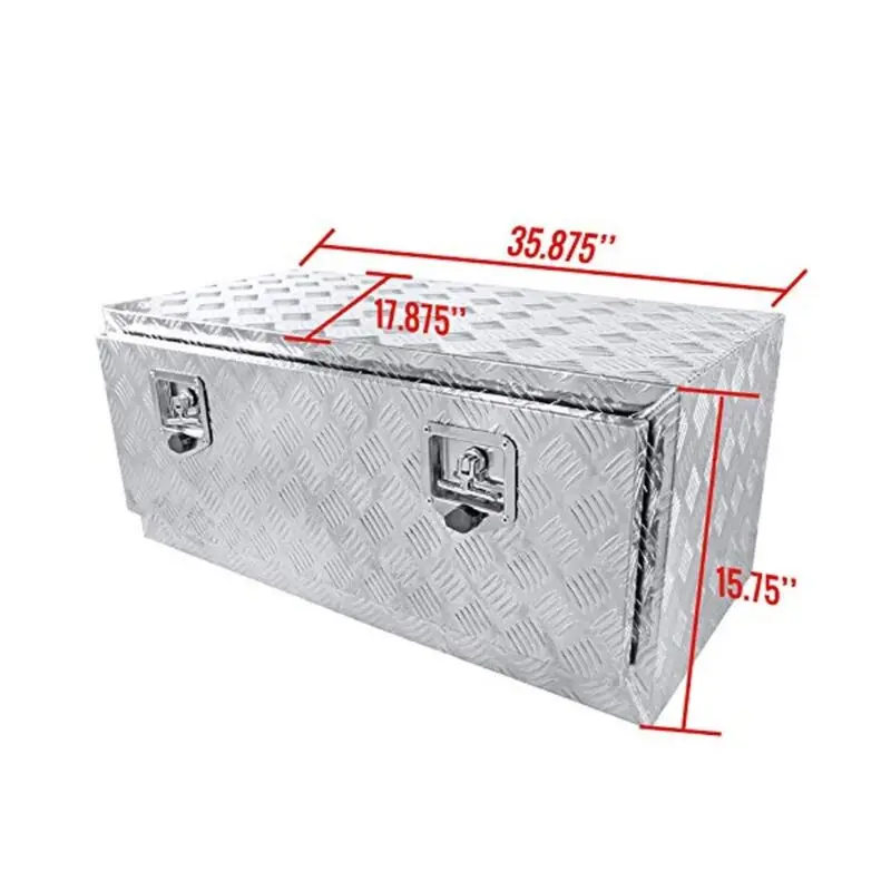 Remolque de cama con cerradura, caja de almacenamiento de aluminio, camioneta, 18 ", 36"