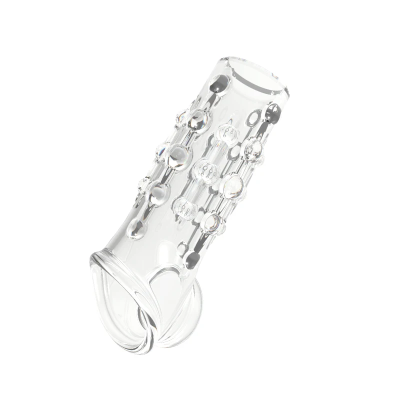 Wiederverwendbare Penis Extender Erweiterung Sleeve Cock Ring Verzögerung Ejakulation Erwachsene Sex Spielzeug Für Männer Keuschheit Käfig Zubehör Sex Shop