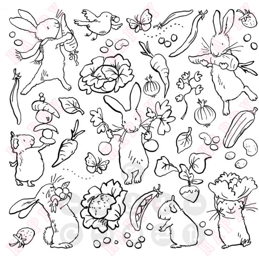 

New Arrival Clear Stamps Easter Summer Garden Decoration For DIY Scrapbook Diary Album Paper Template Card Embossing Handcraft