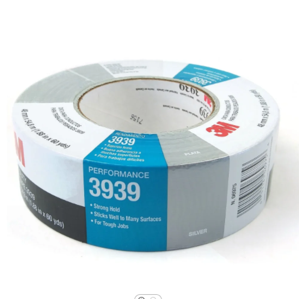 3M Sliver Cloth Duct Tape 3939 , 200 Degree F Performance Temperature,waterproof ,48mmX55M/roll ( 1roll/Lot)