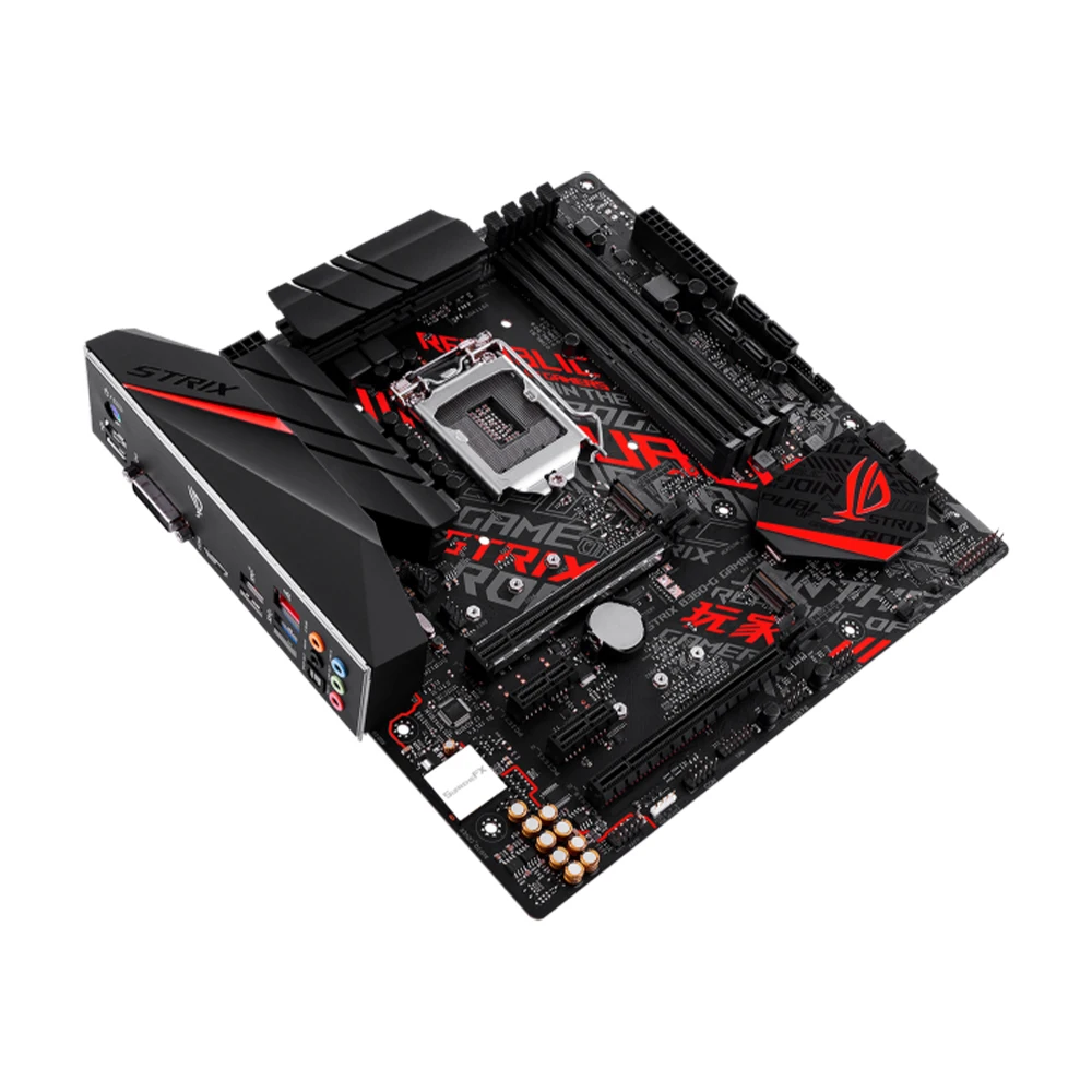 Imagem -05 - Asus-rog Strix B360-g Placa-mãe Gaming Lga 1151 Suporta Intel Core i3 8100 9100 9100f i5 8400 8500 9400 9400f 9600kf i7 8700k