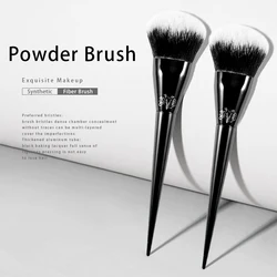 Kat Von D- Makeup Brush 22 Pressed Powder Brush Soft Fiber Hair Elegant Black Handle Brand Makeup Brushes for Woman