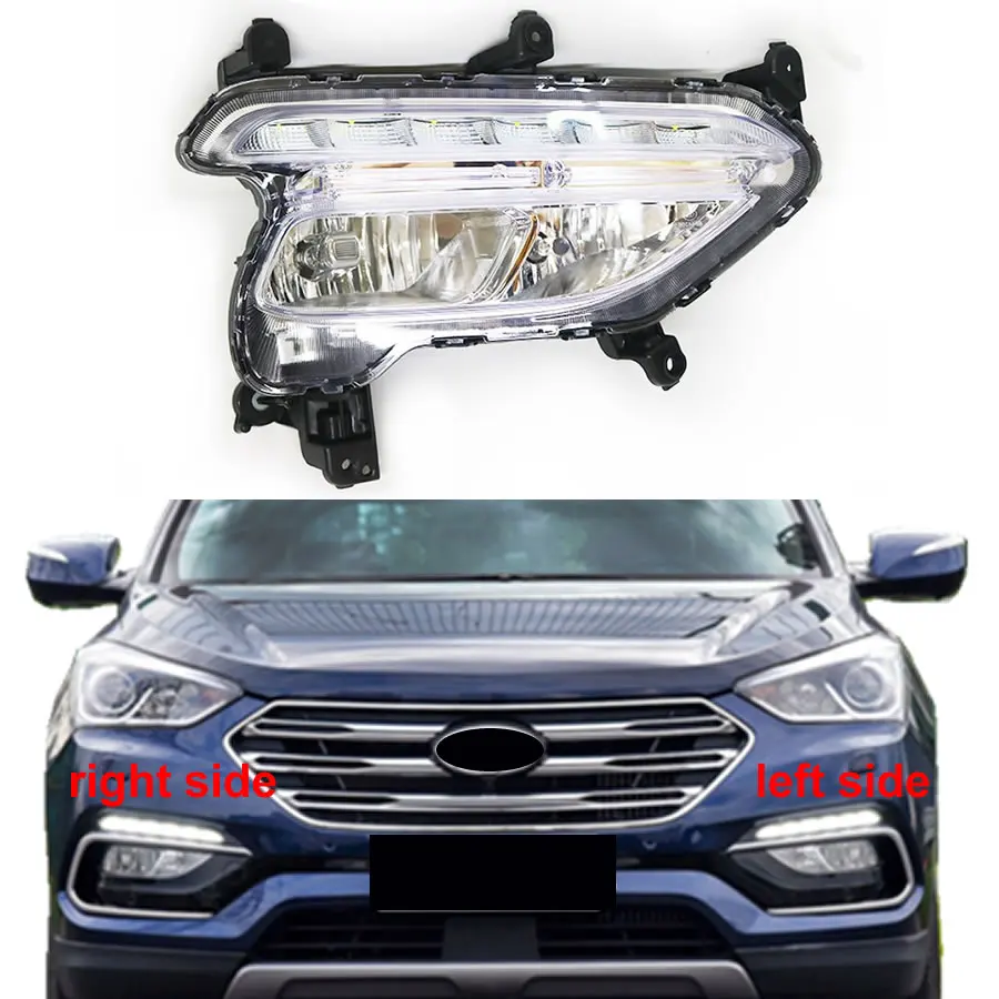 For Hyundai IX45 2017 2018 Fog Lamp Car Front Bumper Grille Signal Lamp Driving Fog Lights Assembly