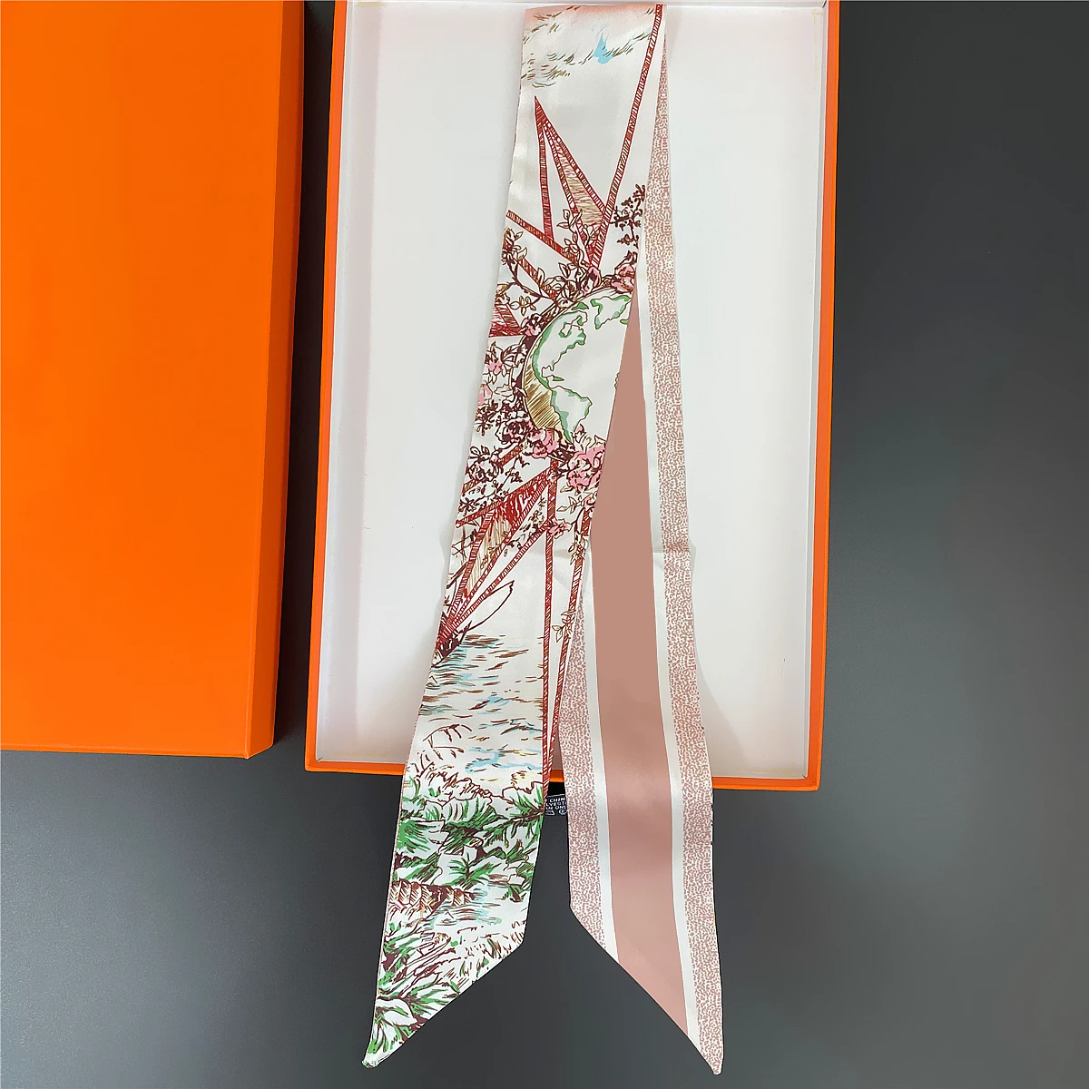 2024 New Design Tarot Silk Scarf Women Luxury Brand Scarf Hair Skinny Bag Scarves Fashion Foulard Neckerchief Headband For Lady