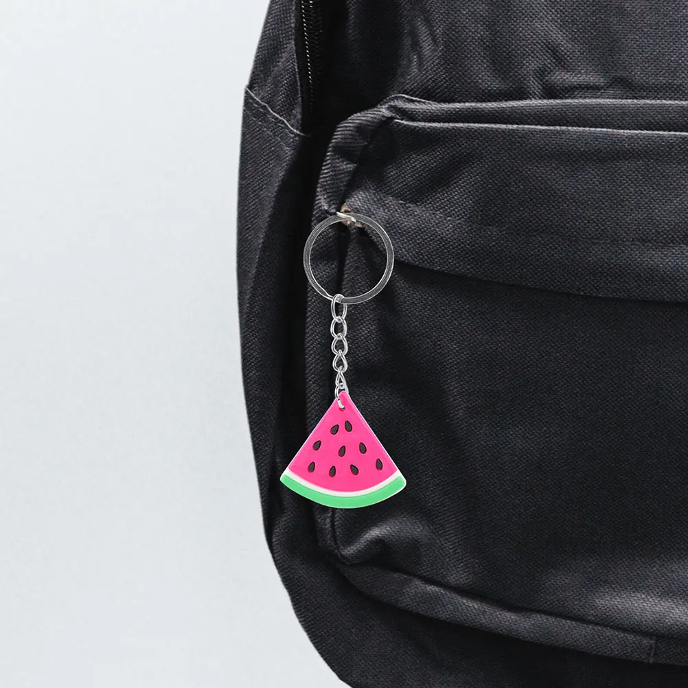 

12 Pcs Keychains Key Chain Accessories Decorative Pvc Soft Glue Fashion nament Pendant Hanging Party Favors Cute Summer Elements