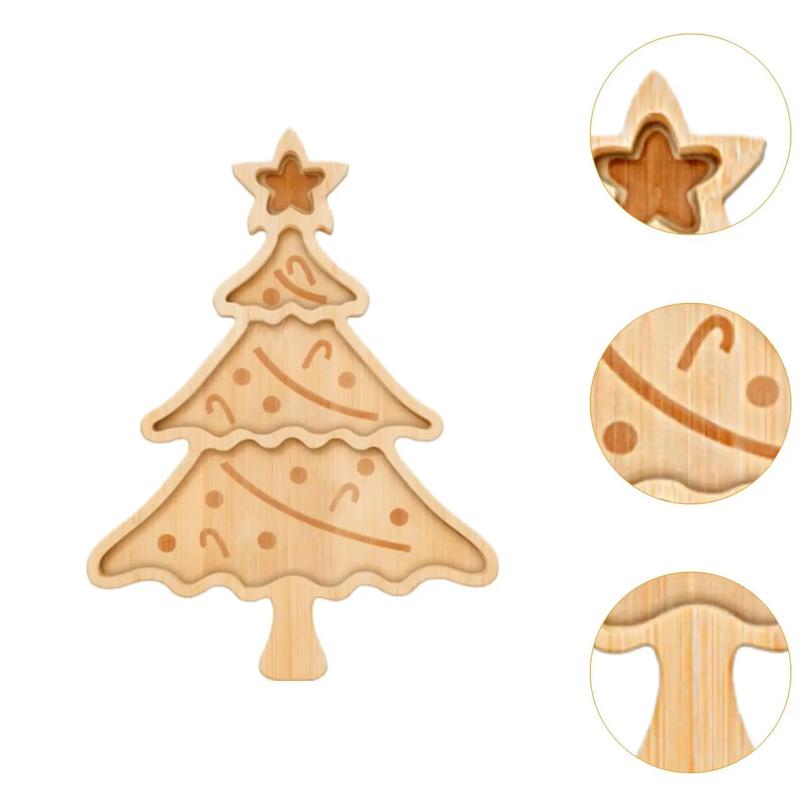 Plato en forma de árbol de Navidad, plato para servir postre, suministro de cocina