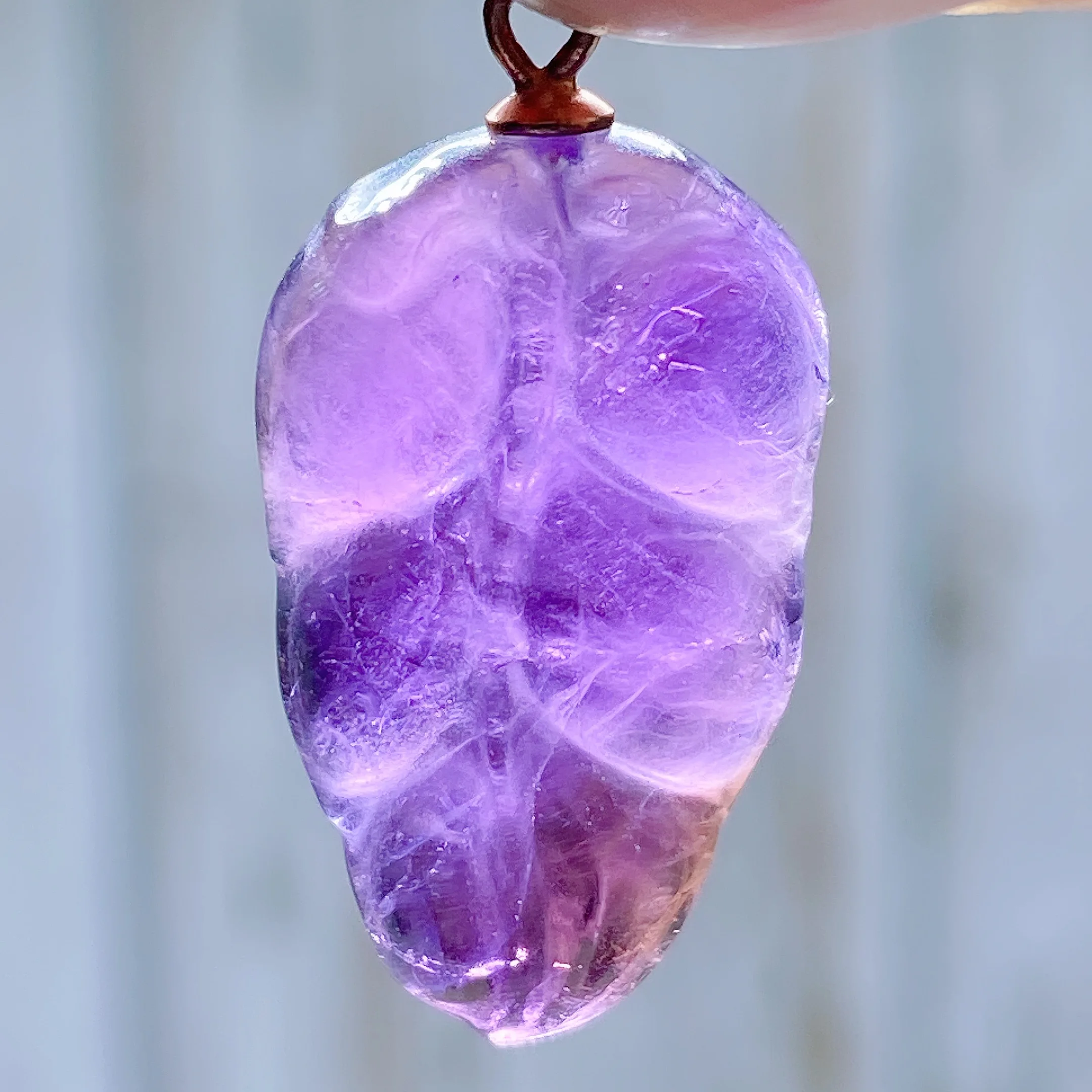 

Natural Crystal Amethyst Foliage Leaves Pendant Hang High Quality Gemstones Mineral Energy Reiki Home Decorations Gift Ore