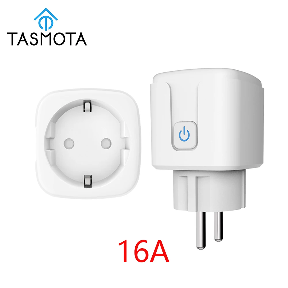TASMOTA الأوروبي المنزل الذكي المسبق واي فاي التوصيل يعمل مع مساعد المنزل مراقبة استهلاك الكهرباء 10A-16A 100-240 فولت #1