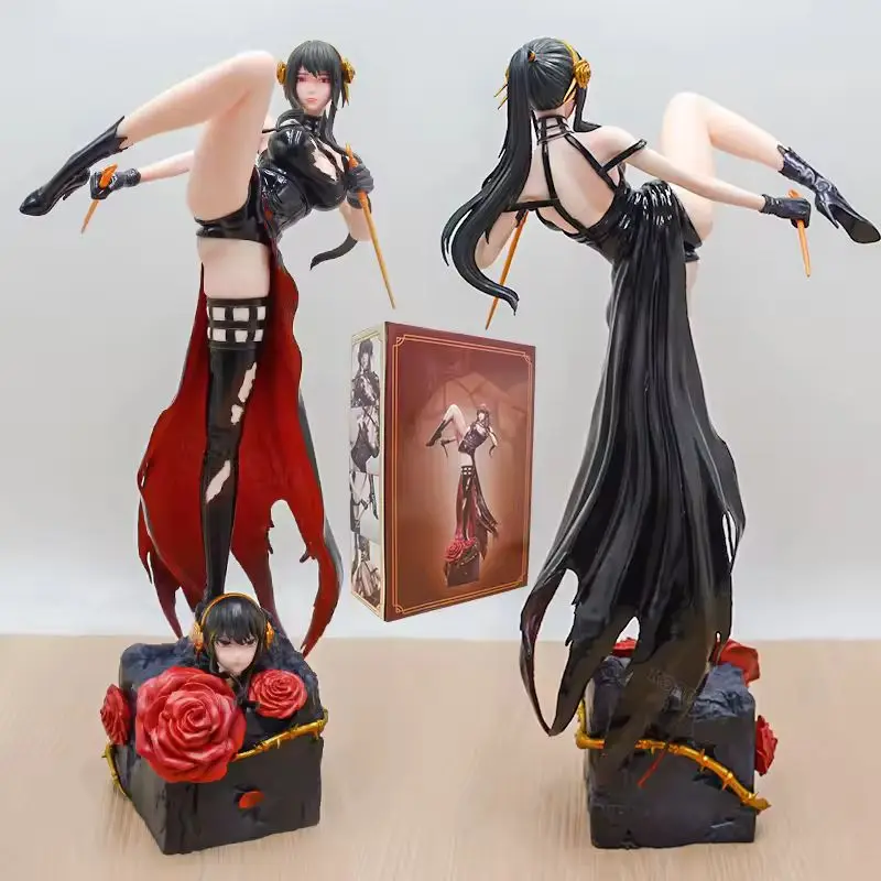33cm SPY×FAMILY Yor Forger Battle figura de chica de Anime Sexy SPY FAMILY Anya Forger figura de acción juguetes de muñecas de modelos coleccionables para adultos