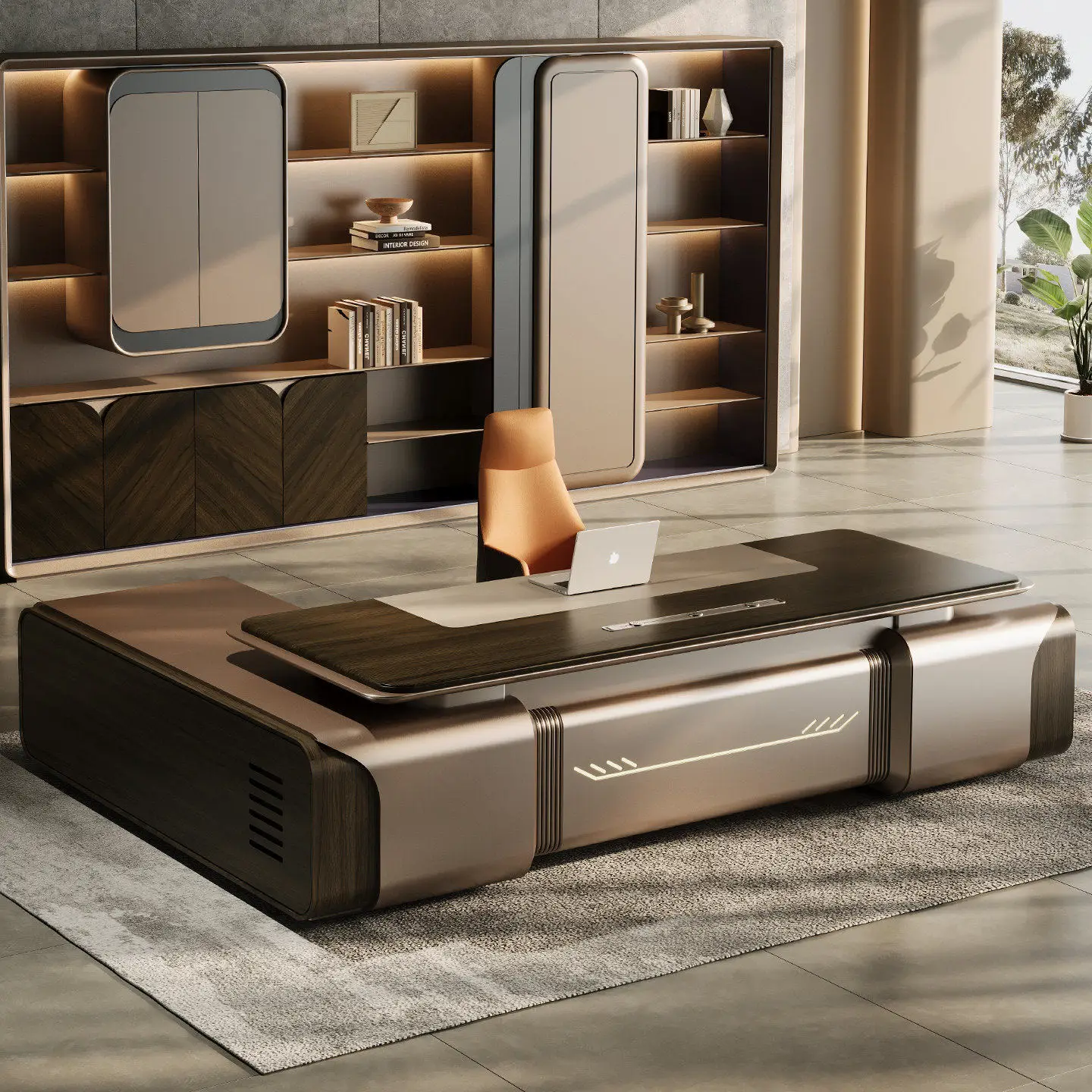 

Элитный рабочий стол для руководителя - минималистичный современный роскошный офисный стол для генерального директора/высшего руководителя