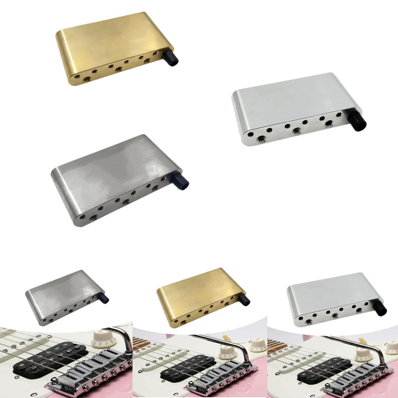 ギタートレモロブロック銅ブリッジベース精密弦間隔エレキギターブリッジパーツ-diy-弦楽器製作者