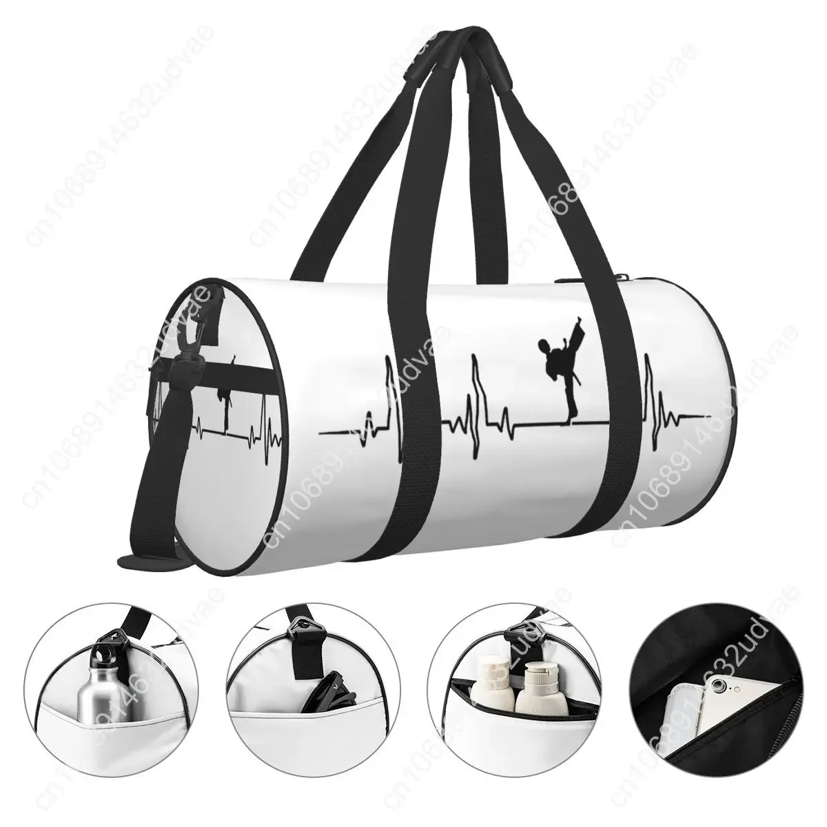 Tas Olahraga Taekwondo Tas Olahraga Korea Tas Gym Kapasitas Besar Seni Bela Diri Tas Tangan Pria Wanita Tahan Air Tas Latihan Retro Kebugaran