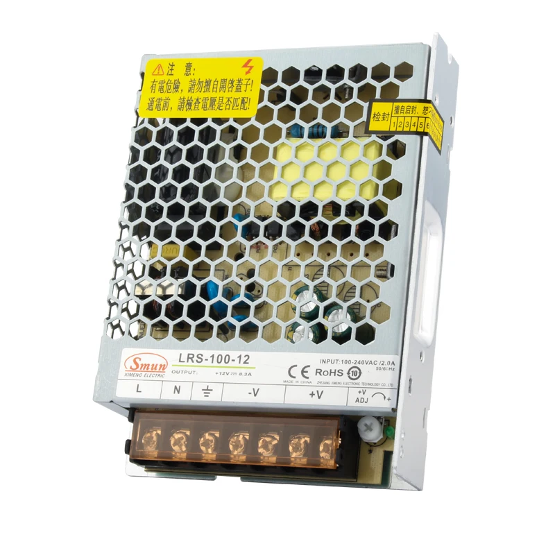 Smun LRS-100-12 100W 12VDC 8.5A Output Industrial AC-DC Switching Mode Power Supply SMPS