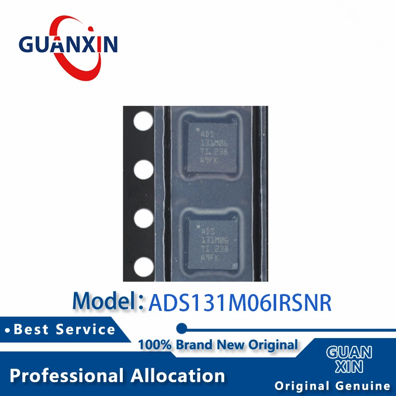 

100% New electronics ADS131M06IRSNR ADS131M06IRSNT QFN-32 Marking ADS131M06
