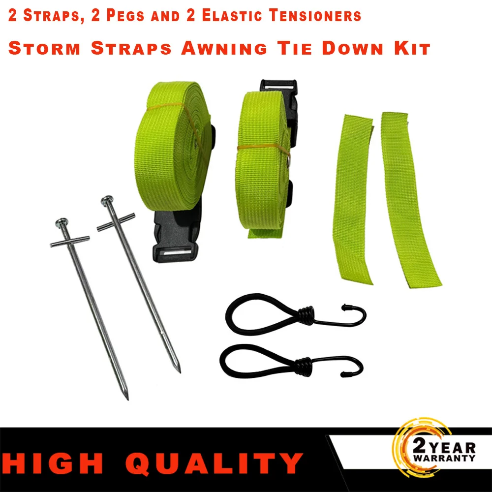 

Fit For Kampa Dometic Tie Down / Storm Kit Rally Caravan Awning - Green