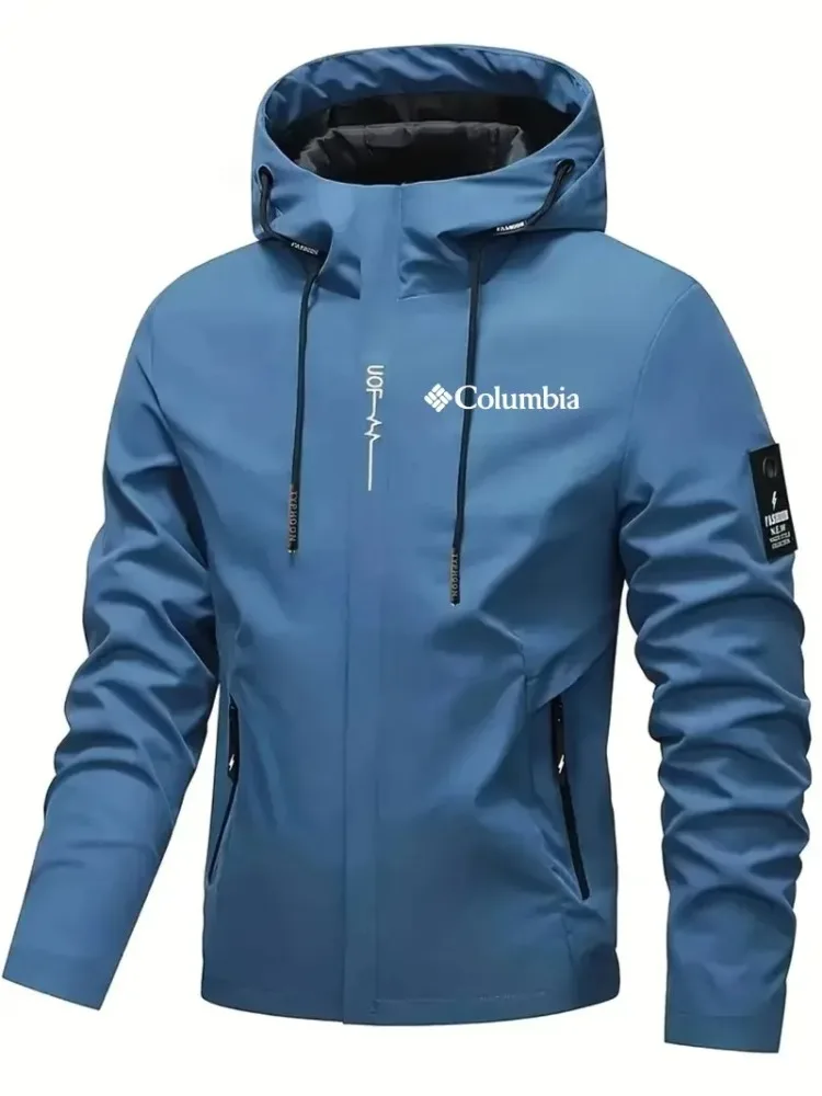 AliExpress NONE 2026 Men's Waterproof Raincoat Hooded Lightweight Cycling Jacket Street Style Hiking Windproof Outdoor Leisure