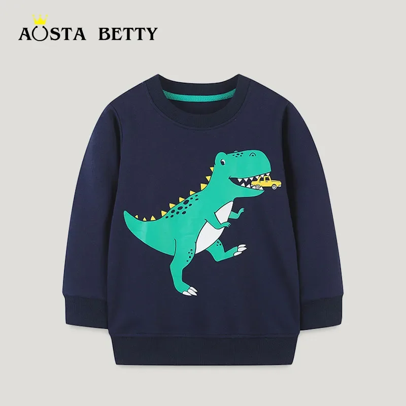 

Autumn New Boy Hoodie Europe and The United States Wind Children Cartoon Crewneck Bottom Shirt Children's Long-sleeved Top