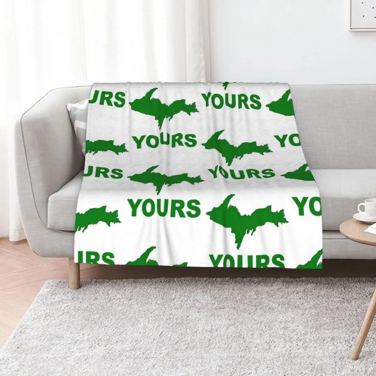 Upper Peninsula Michigan UP Yours Throw Blanket Furrys cosplay anime Bed Bed linens Luxury Designer Softest Blankets