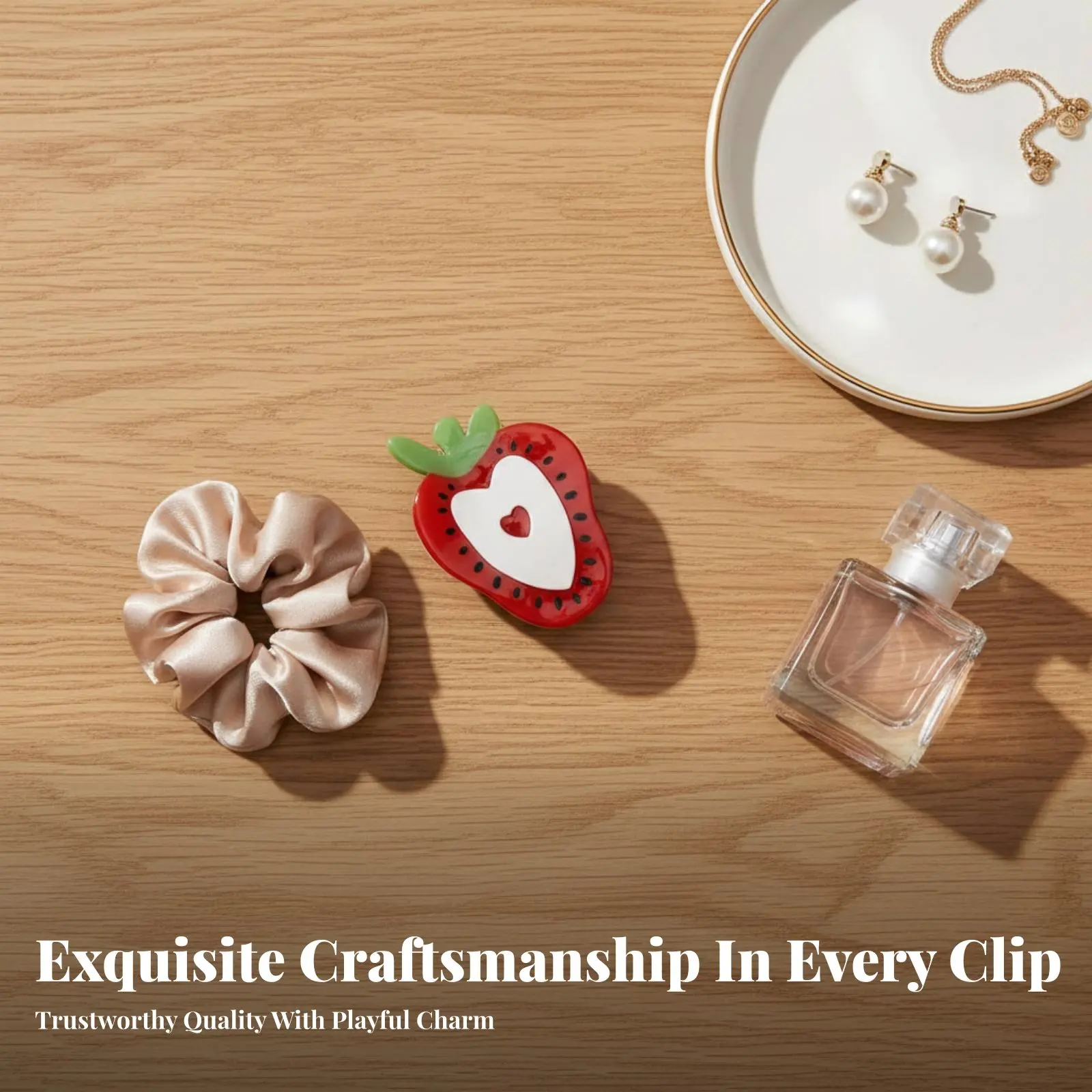 Fruit Shaped Hair Barrette Korean Design Food Novelty Jaw Clasp Cartoon Food Hair Clasp Fun Design Cute and Pretty