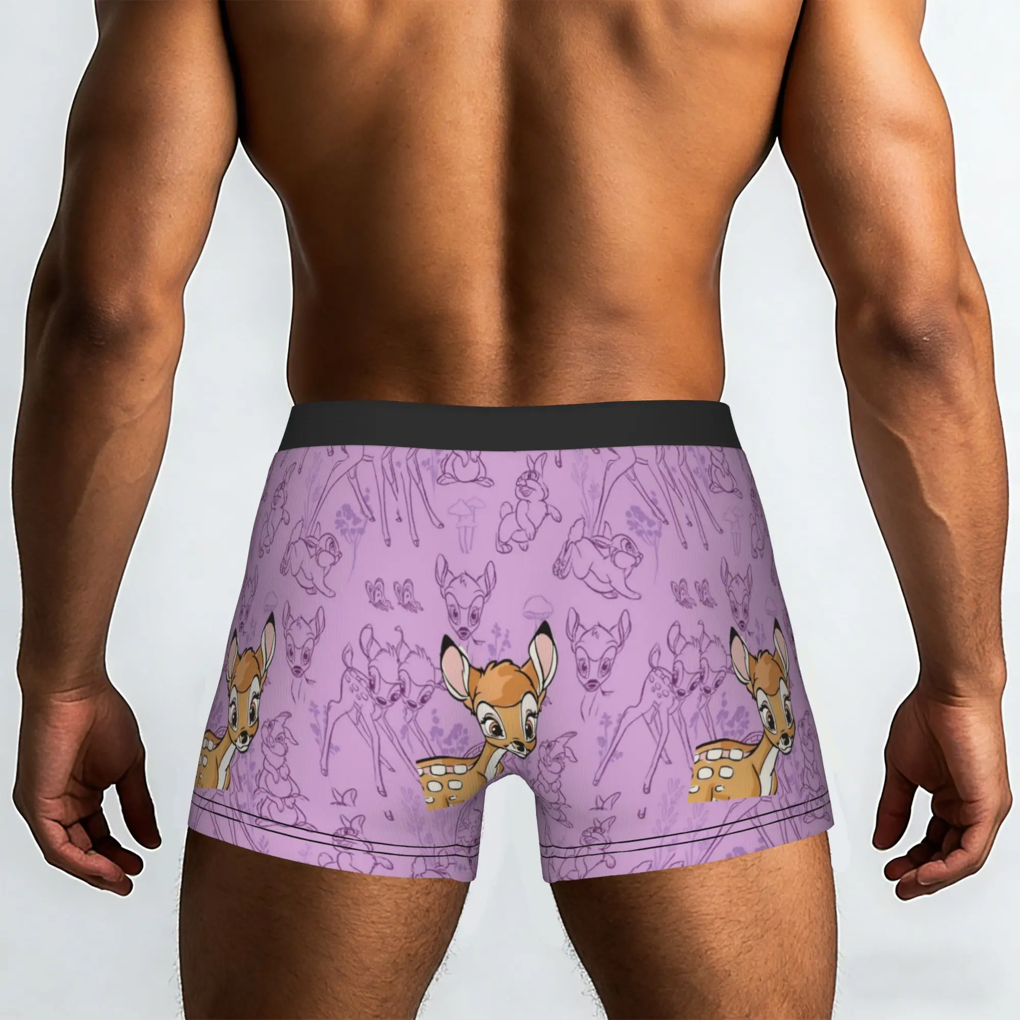 Custom B-Bambies Anime Underwear Men Printed  Boxer Shorts Panties Briefs Breathable Underpants