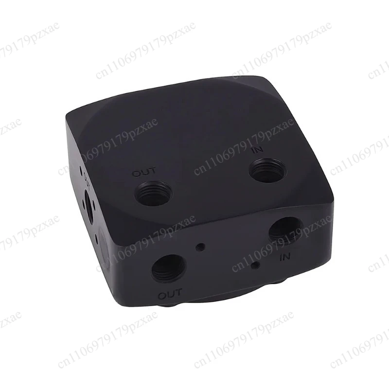 High‑Quality Deep‑Black Brass Top Cover for Single D5 Water Pump