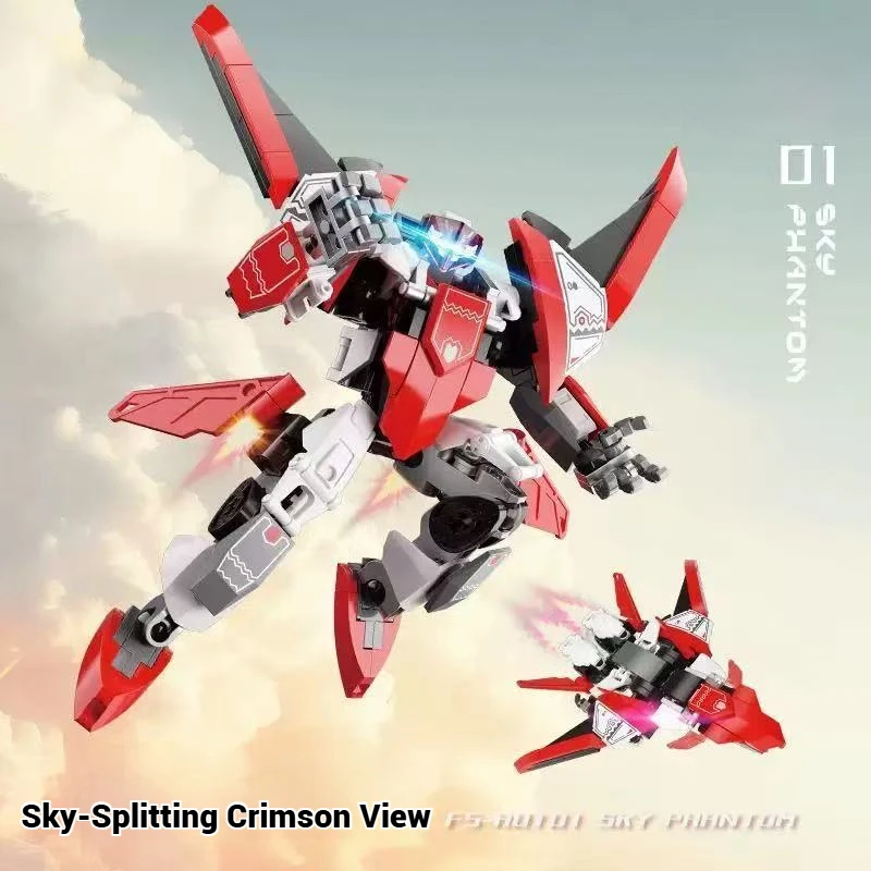 JAKI تحويل روبوت نموذج التجمع لعبة المنزل الإبداعية زخرفة اللبنات Mecha مجموعة هدية عيد ميلاد للأطفال #5