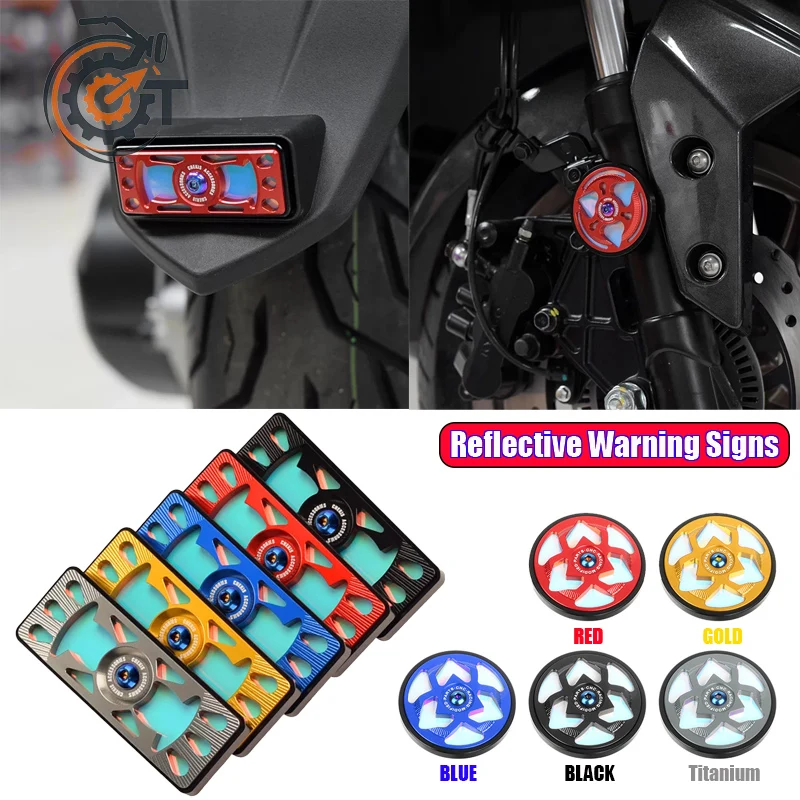 For Yamaha MT03/07/09/10/15/25 YZF-R3/R1/R7/R25 Modified Car Body Reflective Plate Colorful Driving Warning Sign Light Reflector