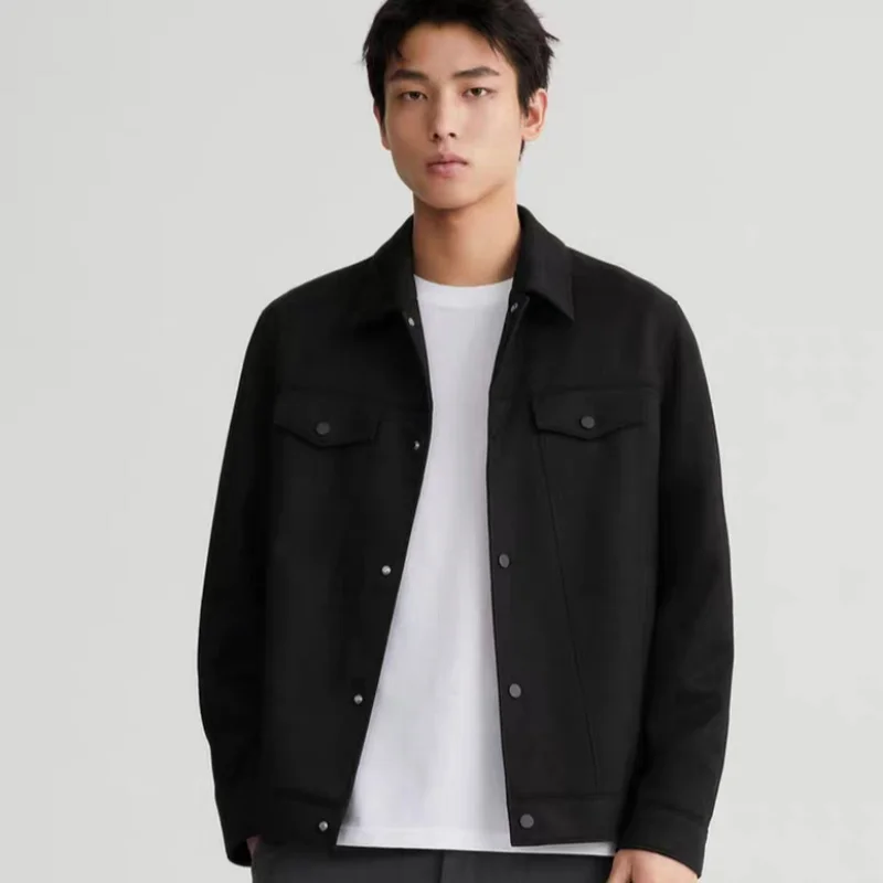 

EiAO Jacket Men's Corduroy Workwear Vintage Stand Collar Multi-Pocket Coat American Retro Casual Windproof Waterproof Streetwear