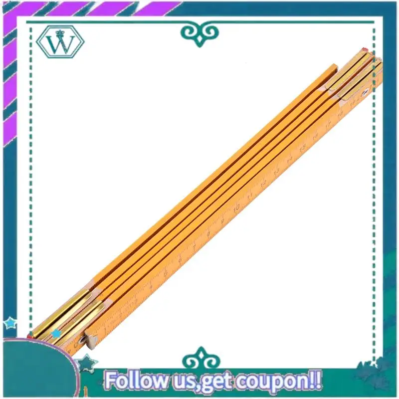 A75Q-3X Portable Carpenter Wooden Folding Ruler 100Cm/39Inch