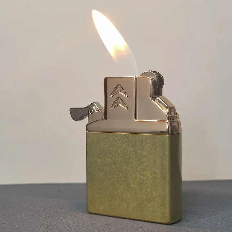 

Double Fire Switch Butane Lighter Brass Windproof Movement Gas Inflate Inner Insert Conventional ZP Replace Accessories