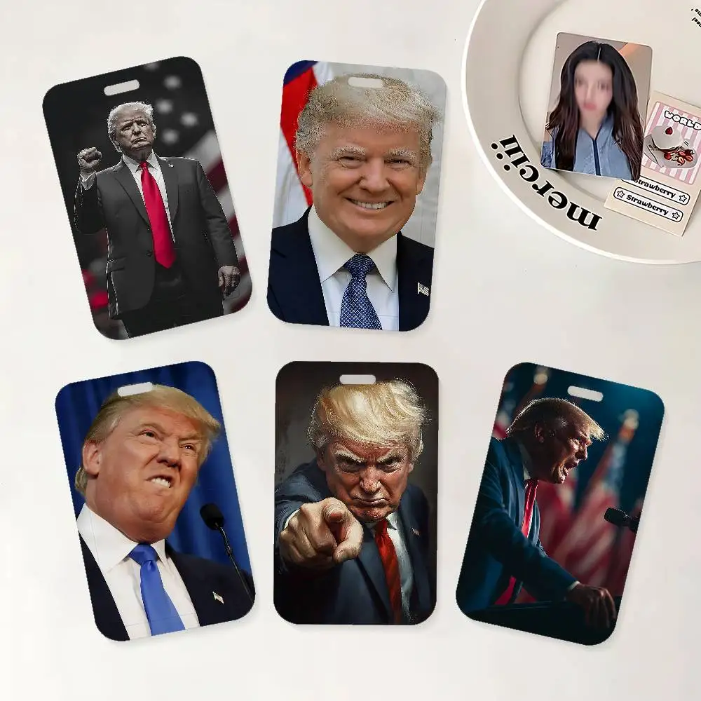 

Держатель для удостоверений личности D-Donald T-Trump с ремешком на шею для офиса, школы, для хранения идентификационных карт и удостоверений.