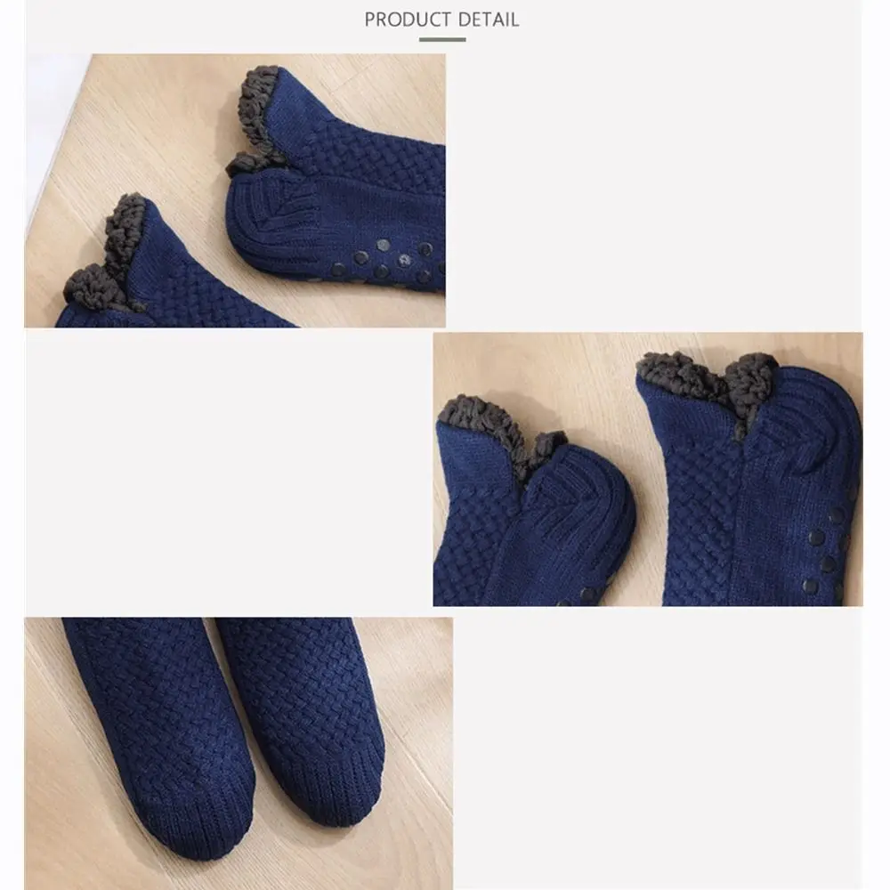 New Winter Warm Floor Socks Plush Soft Non Slip Thermal Socks Velvet Thick Bottom Glue Slipper Socks for Adults