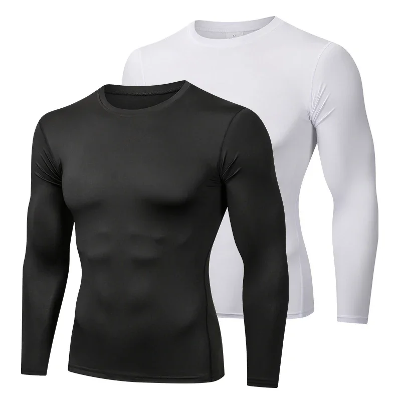 Men\'s Compression Shirts Long Sleeve, Base-Layer Quick Dry Workout T Shirts Sports Running Tops for Gym