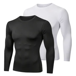 Men's Compression Shirts Long Sleeve, Base-Layer Quick Dry Workout T Shirts Sports Running Tops for Gym