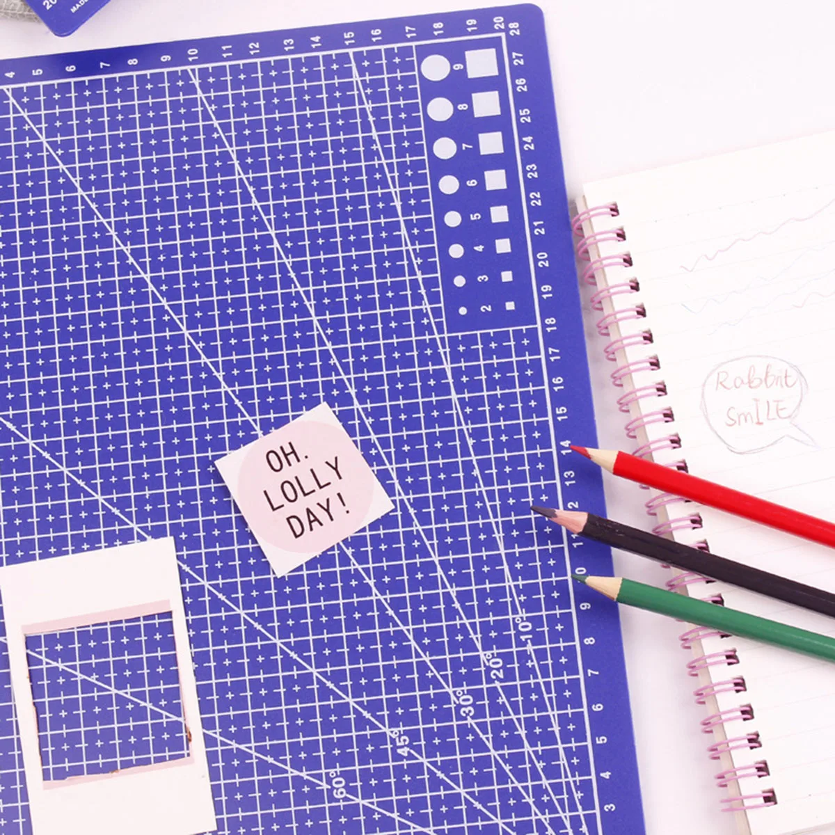 Tapete de corte A5 de PVC, tabla de cortar, banco de trabajo, costura Manual de retales, cuchillo DIY, grabado de cuero, base de un solo lado, 1 Uds.