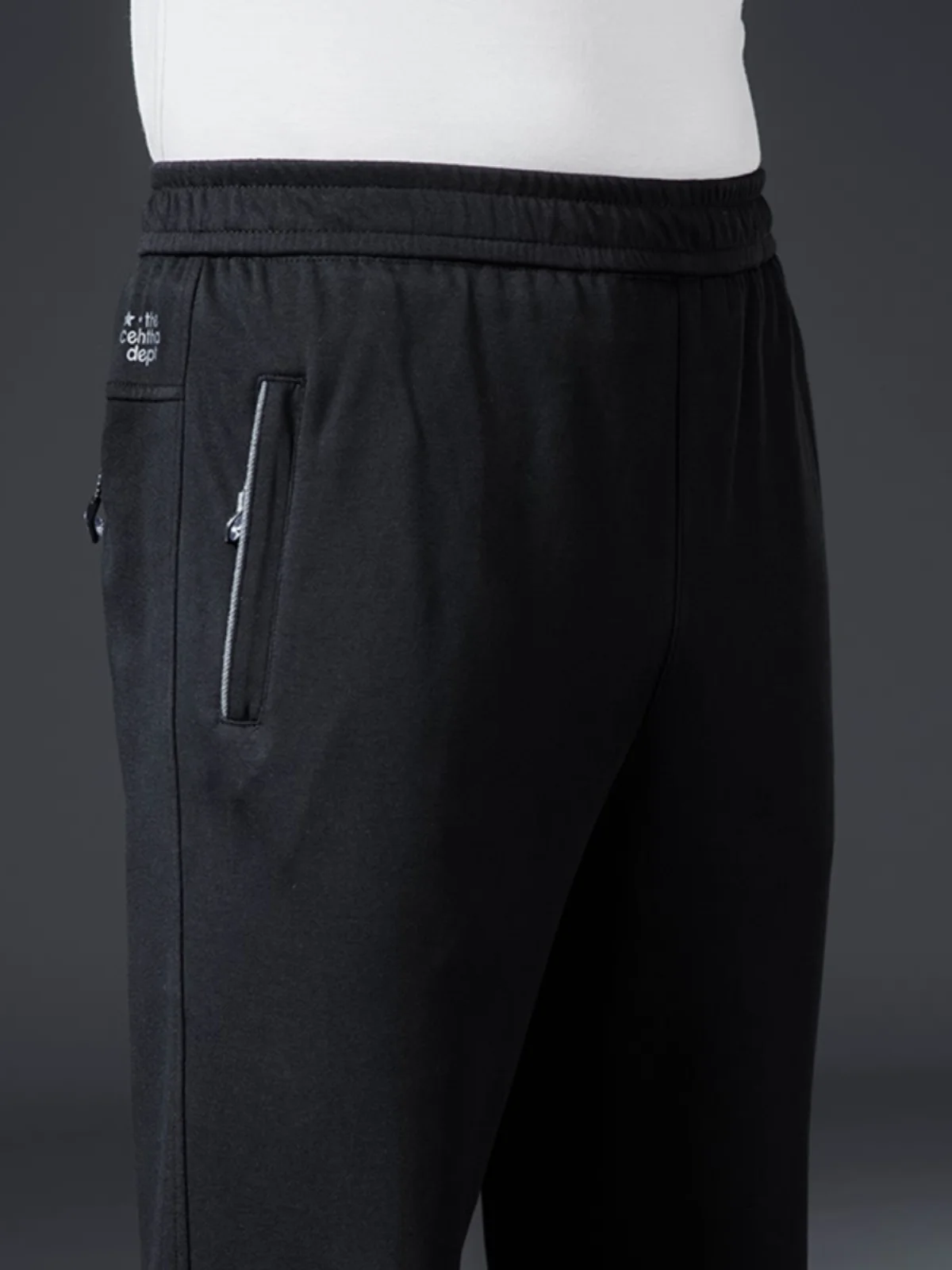 

Мужские трикотажные повседневные брюки из чистого хлопка, осенние спортивные брюки больших размеров, свободные прямые длинные брюки с удобной эластичной резинкой на талии