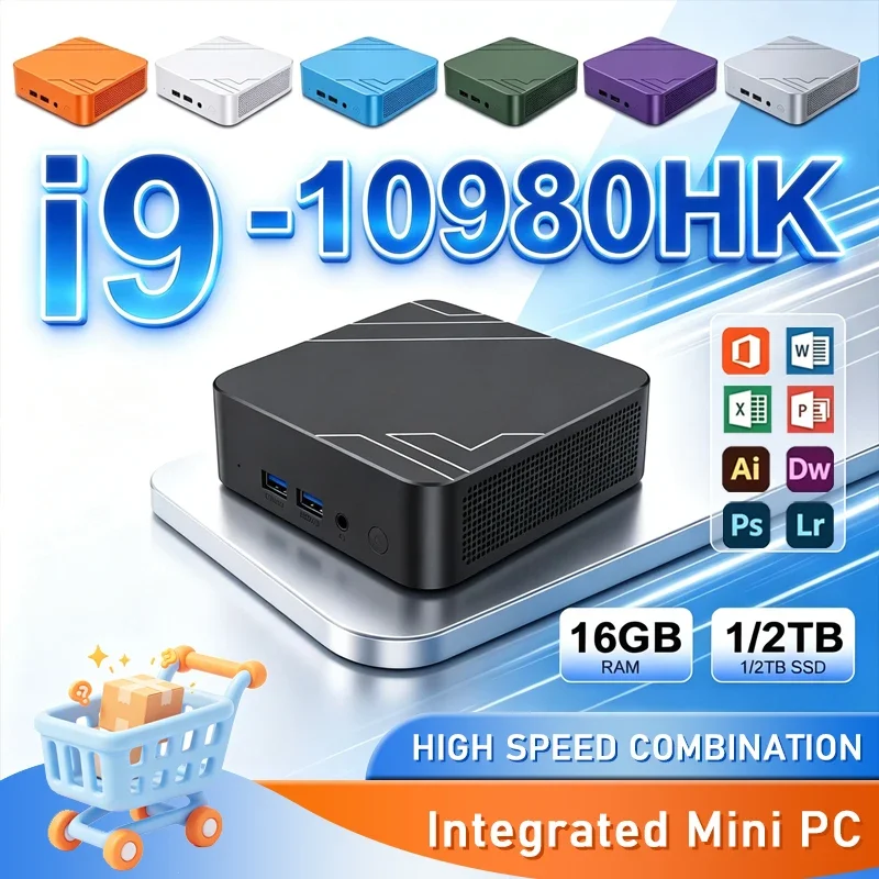 2026 Multi-purpose Mini PC Portable Mini PC Intel Core I9 10980HK 16GB RAM 1TB 2048GB SSD Gaming Computer WiFi6 Desktop PC