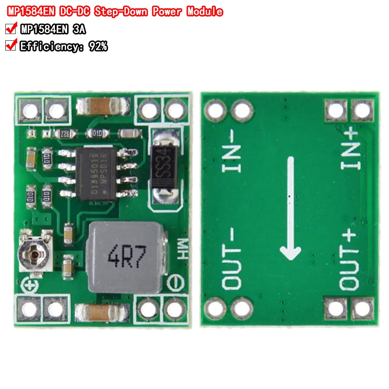 5PCS power module Adjustable MP1584EN DC DC 3A power step-down descending output module 12 v9v5v3 LM2596 24V