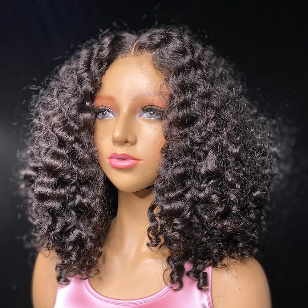 

Deep Wave BOB Wig Human Hair 13x4 13x6 HD Curly Lace Front Wigs Human Hair Pre Plucked Wear And Go Glueless Short Frontal Wigs
