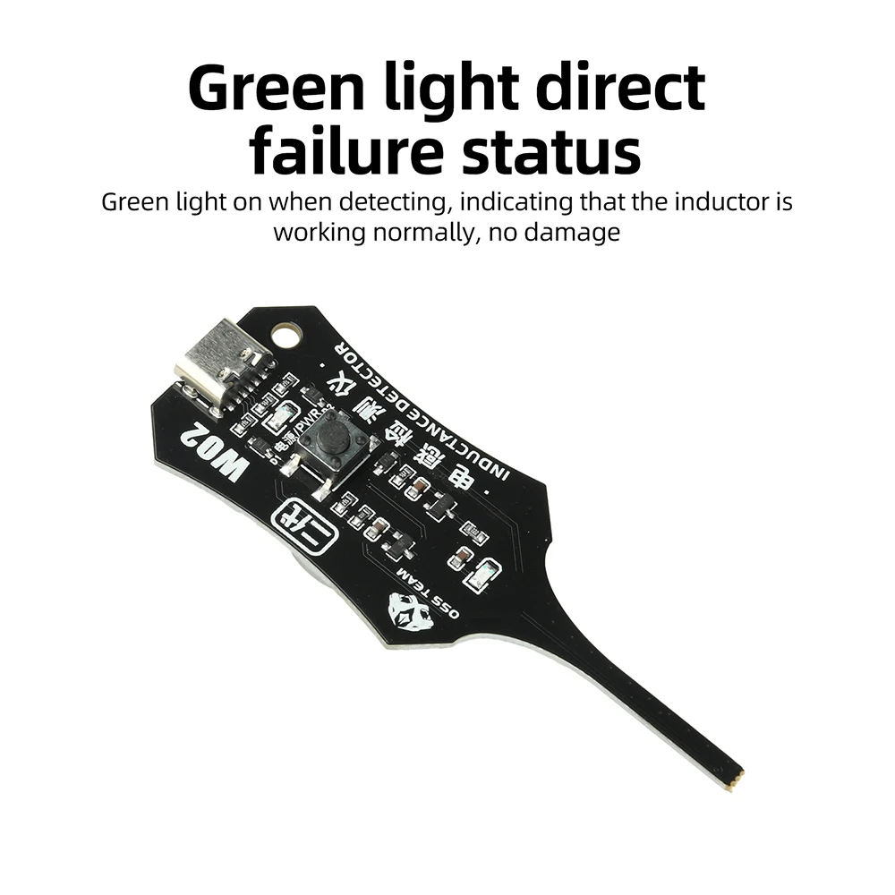 Picture 5: DC 5V Inductance Tester Motherboard Coil Type-C Coil Inductor Fault Detector with Green Light Indicator for Phone PCB Repair