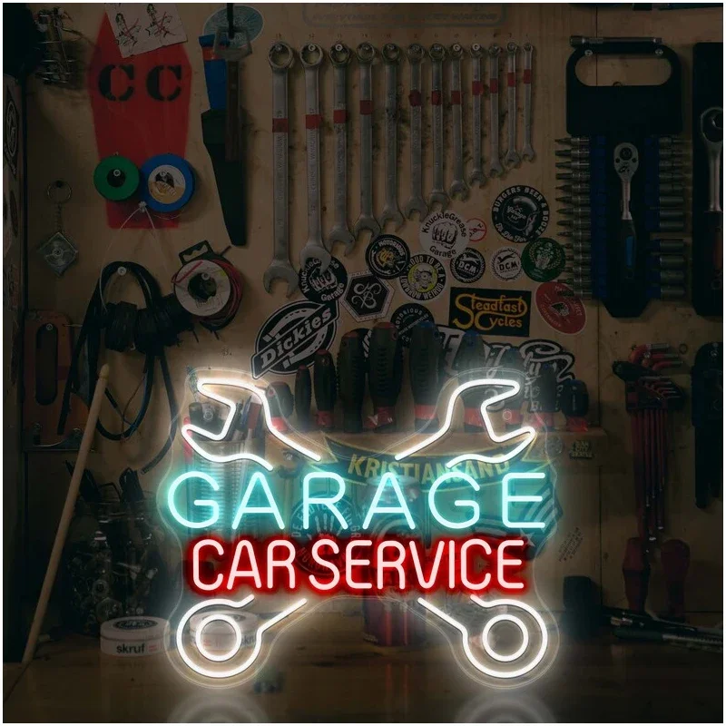 Garage Car Service Neon Signs Car Repair Neon Sign Light Suitable for Car Assembly Shop Decoration Night Light Decor