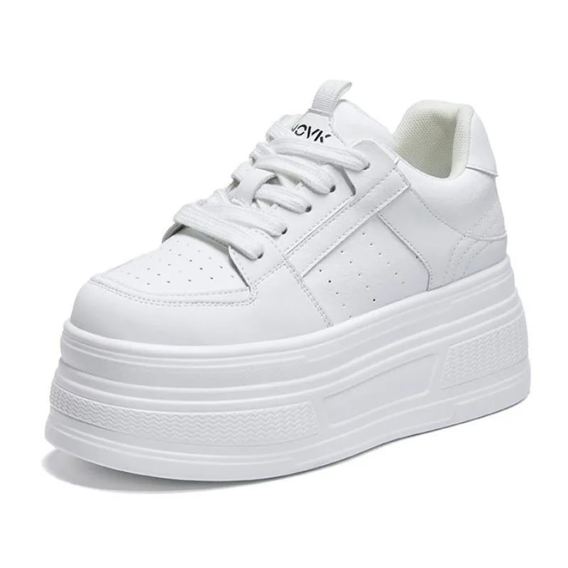 

8 см коровья замша из натуральной кожи на платформе, скейтбординг, высокие брендовые туфли на высоком каблуке, повседневная женская вулканизированная обувь, белая летняя обувь