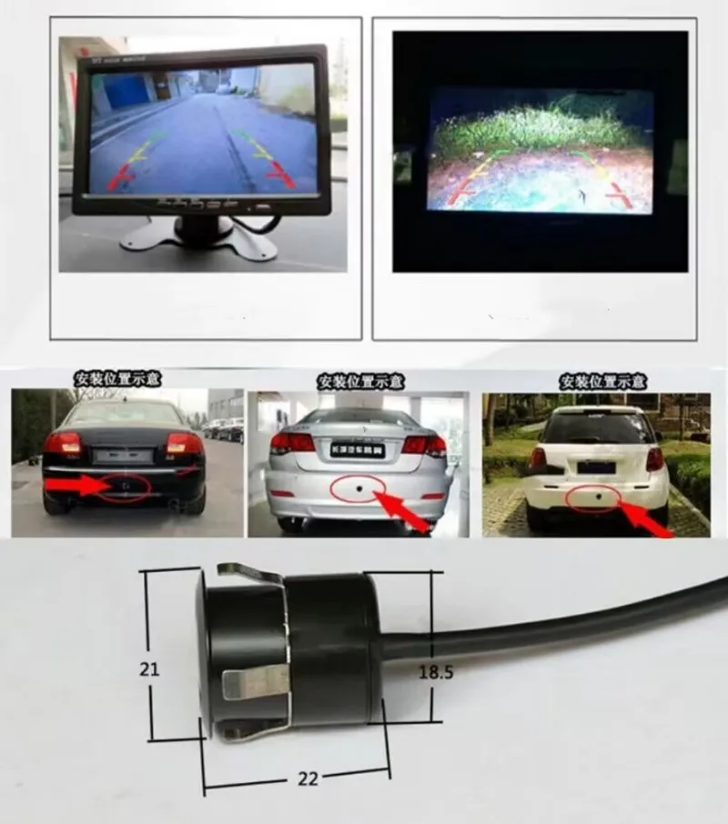 6m/10m Video Cable For Car Rear View Camera Universal For  Reverse Camera With  for Mazda car