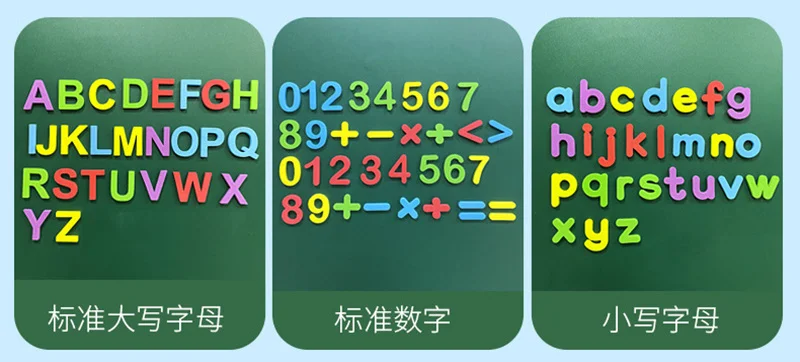 24-76 Stück EVA-Schaumstoff Magnetische Alphabetbuchstaben Lernset zum Rechnen und Buchstabieren Kühlschrankaufkleber Lernspielzeug für Kinder – Detail 5