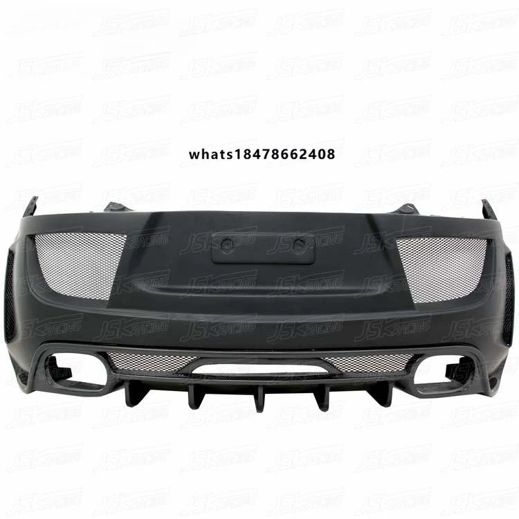

Half Carbon Fiber Car Bumper Upgraded Black Sails Style Rear Bumper for 2008-2014 TT TTS MK2