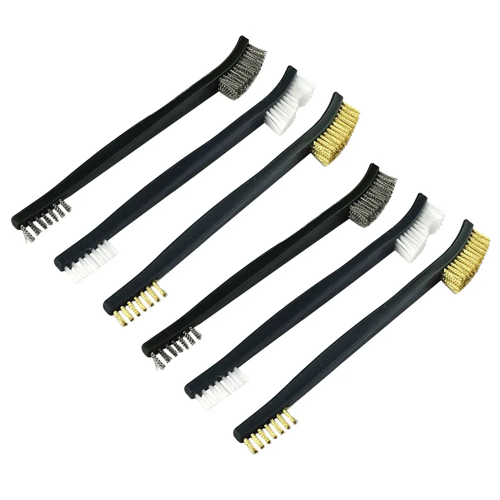 6Pcs Copper Wire Brush Professional Double Ended Cleaning Kit for Pipe Polishing Cleaner for