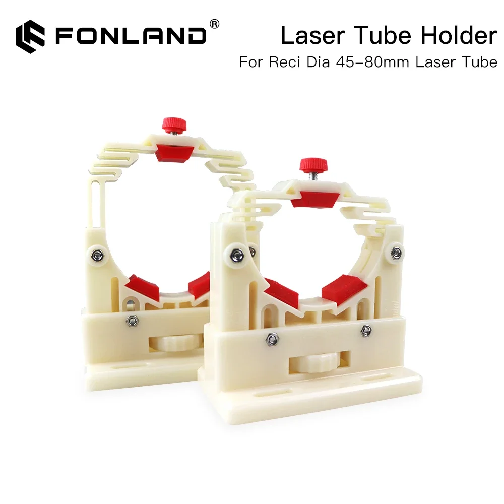 FONLAND CO2 Laser Tube Holder Support Mount Flexible Plastic 50-80mm for 50-180W Laser Engraving Cutting Machine 2 pcs/set