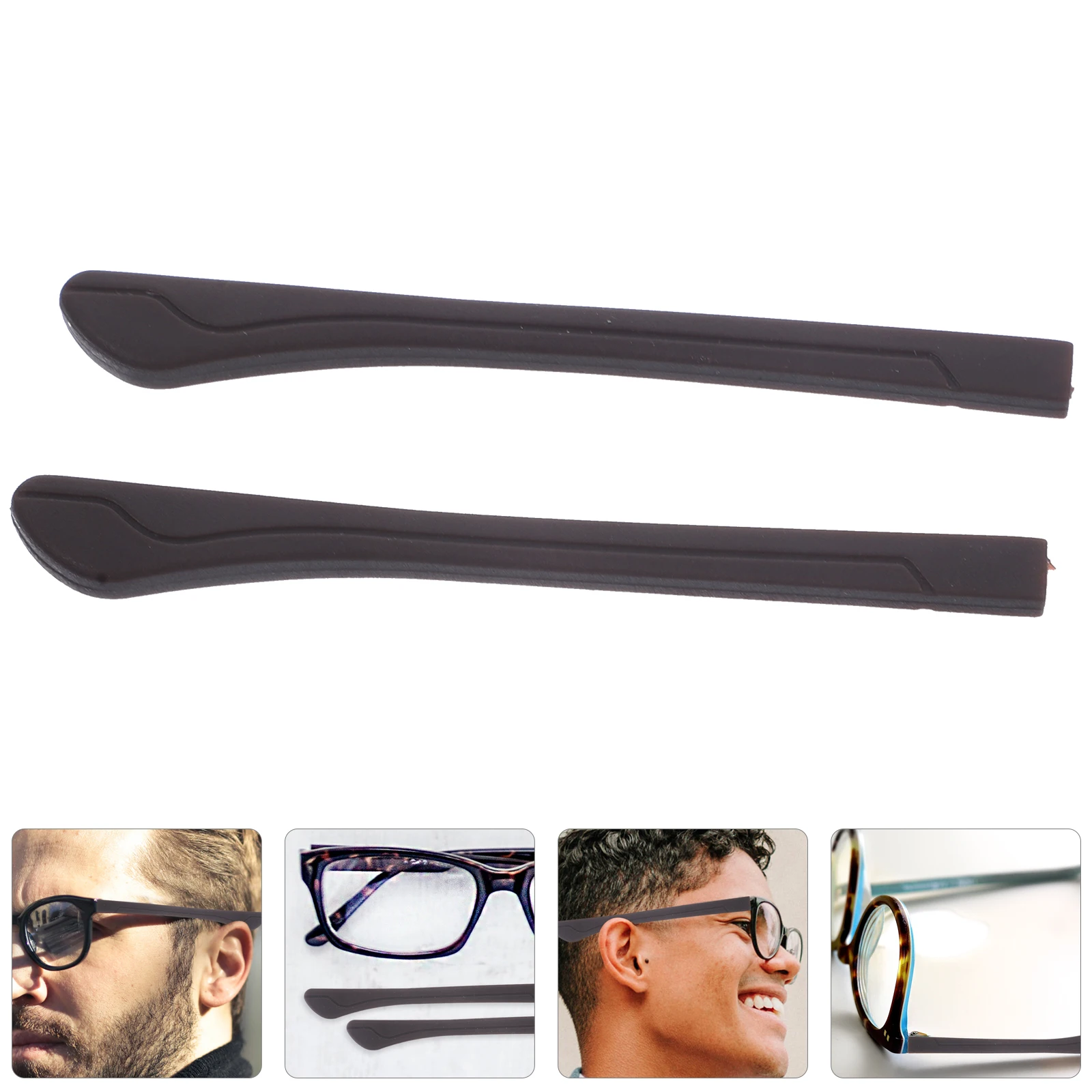 Silicone Glasses Leg Sleeve Replacement Temple Cover Eyewear Frame Protective Tip Thin Metal Arms Non Slip Design
